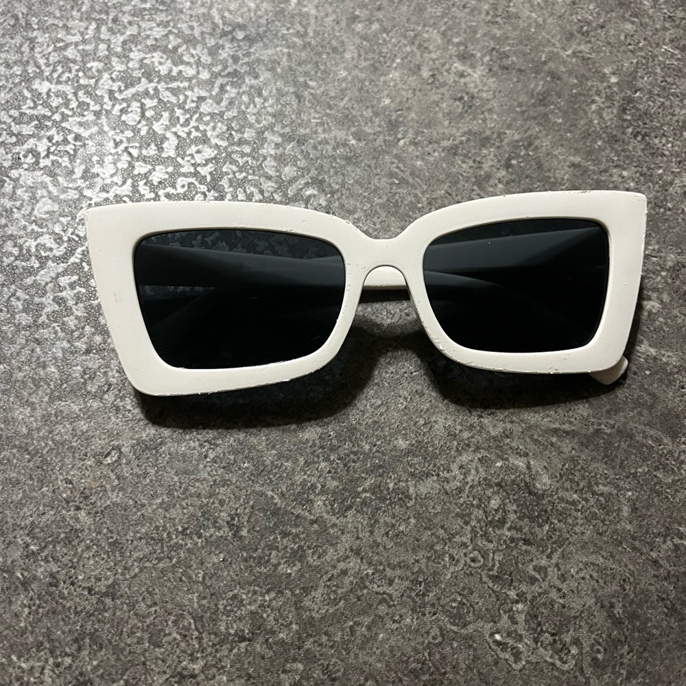 White Retro Sunglasses